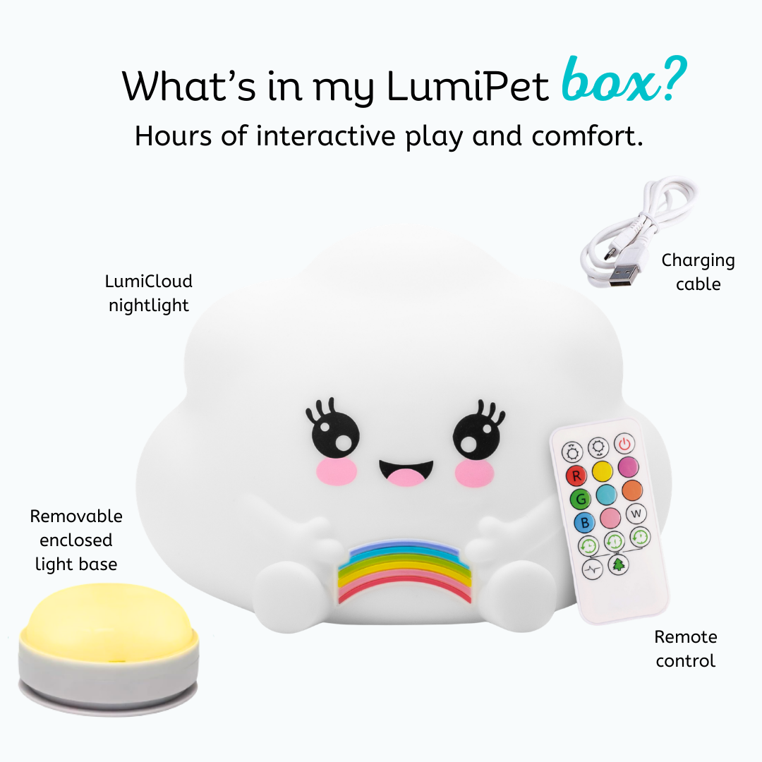 LumiPets® Kawaii Cloud - Children's Nursery Touch Night Light